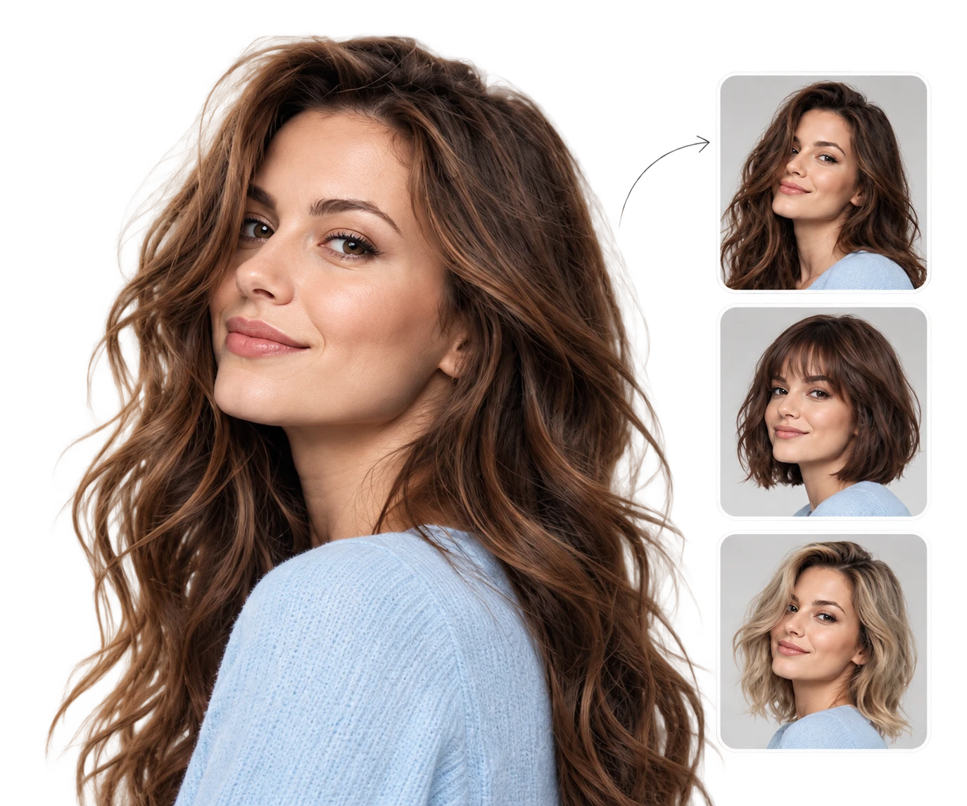 Wavy — Illustrative model images. AI previews may differ from a real haircut.