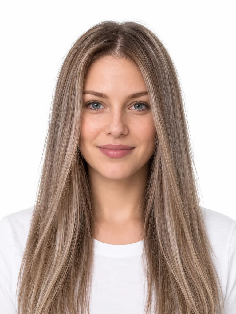 Vorher: lange Haare