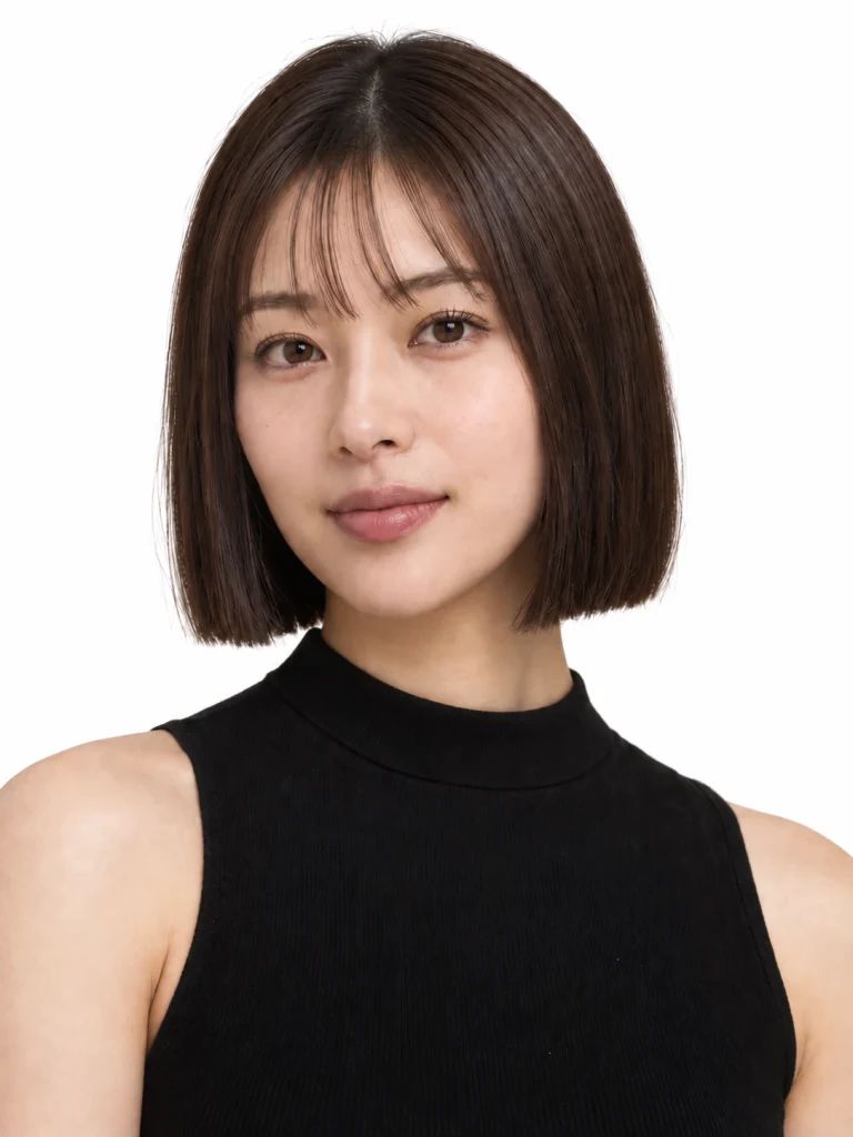 前髪ありのボブ